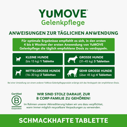 YuMOVE Grünlippmuschel Hund Gelenktabletten - 300 Tabletten
