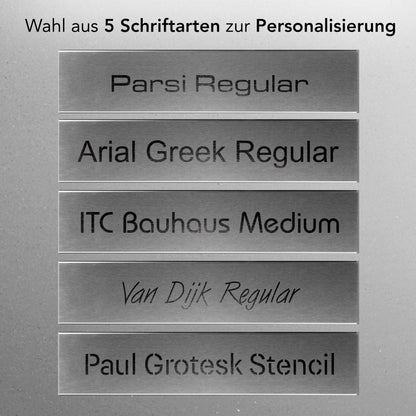 NewHabitat Wandbriefkasten Anthrazit Zeitungsfach – personalisiert