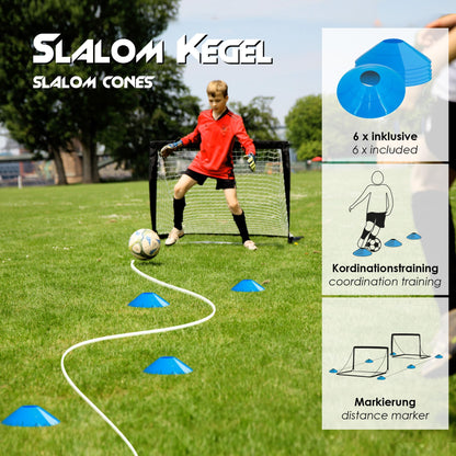 EASY2PLAY PRO Fussballtore für Kinder, 2er Set faltbar mit Zielscheibe