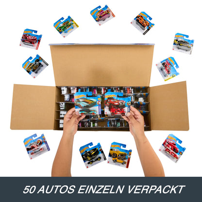 Hot Wheels Autos Set 50er Pack Spielzeugautos – Diverse Modelle V6697