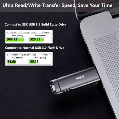 SSK USB-C Externe SSD 2TB – Ultraschneller Datenträger