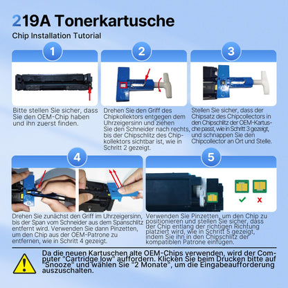 NOGIVY 219A Toner Kompatibel für HP - 4er-Pack Farbset
