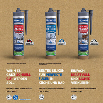 Pronova Premium Sanitär Silikon Kartusche - Bambus 280ml