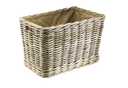 Kobolo Kaminholzwagen Holzkorb – Rattan, Rollen, Jute