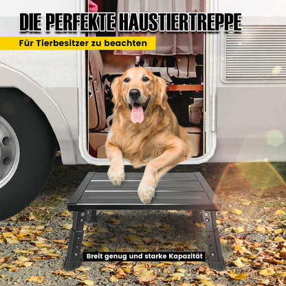XARILK Aluminium Trittstufe, 3-stufig höhenverstellbar, klappbar