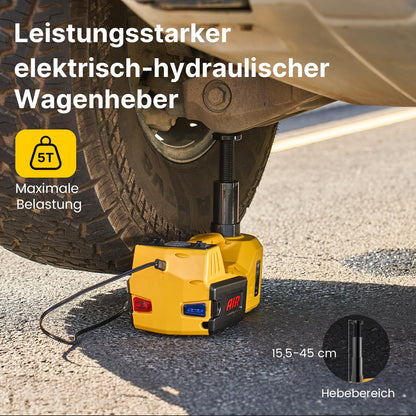 Taskstar Elektr. Hydraulischer Wagenheber 5T 3-in-1 Set - Gelb