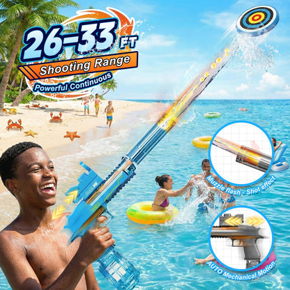 UROINT Elektrische Wasserpistole mit LED-Licht, 2er-Set Desert Eagle