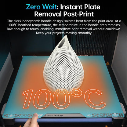 BIQU CryoGrip Pro Glacier Federstahlplatte - Bambu-Lab H2D, 355x346mm