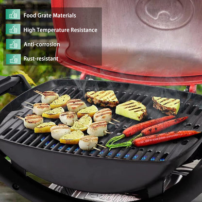COGRICHBF Gusseisen Grillrost für Weber Q300/Q3000 Serie, 2er-Set