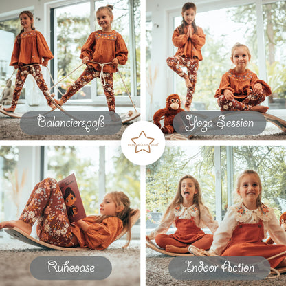 Kids Woody Star Balance Board Kinder Wackelbrett Holz 80x30cm