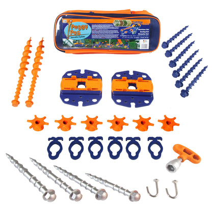 Peggy Peg Markisenset Fix&Go Ankerplatten 2.0 mit Schraubheringen und Aufbewahrungstasche