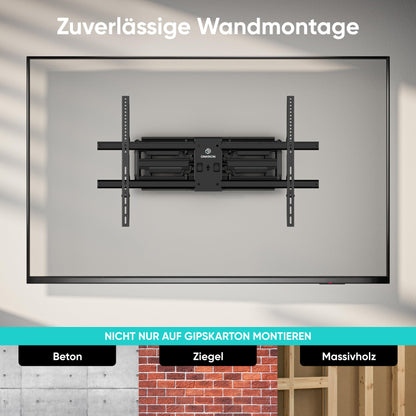 ONKRON M10-B TV Wandhalterung schwenkbar – Ultra Slim Schwarz
