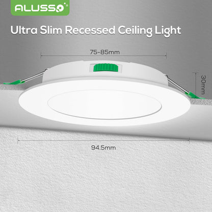 ALUSSO LED Einbaustrahler Dimmbar CCT - 12er Set IP44