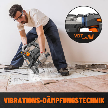 DOVAMAN RH15A Bohrhammer SDS-Plus - 1500W, 7J, 4 Funktionen