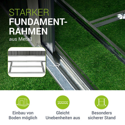 Juskys Metall Gerätehaus XL 9m³ – 277x191x192cm anthrazit