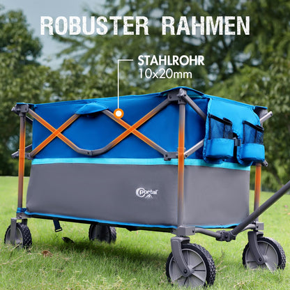 PORTAL Bollerwagen Faltbar Transportwagen – XXL 225L 120KG