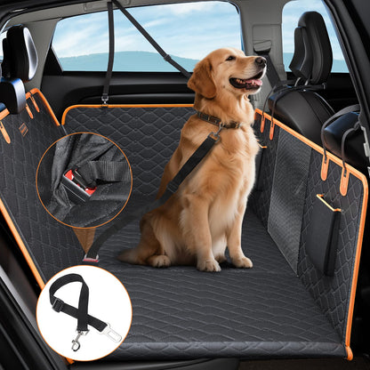 JOEJOY Hundedecke Auto Rückbank, Hundesitz Auto Rückbank Verbreitert mit Harter Unterseit, Hunde Autositz Ruckbank Wasserdicht Kratzfest rutschfest