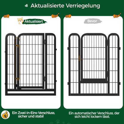 Yaheetech Welpenauslauf Freilaufgehege – 80cm 8-teilig faltbar