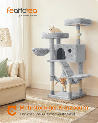 Feandrea PCT162W01 Kratzbaum für grosse Katzen - Ombré Grau-Weiss