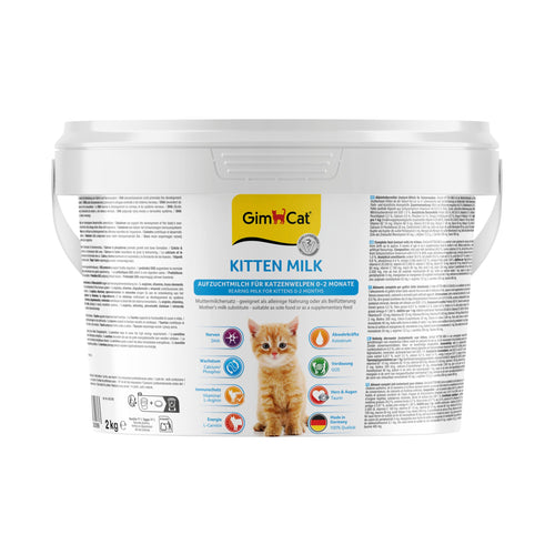 GimCat Kitten Milk Muttermilchersatz mit Taurin, 2 kg Eimer für Katzenwelpen