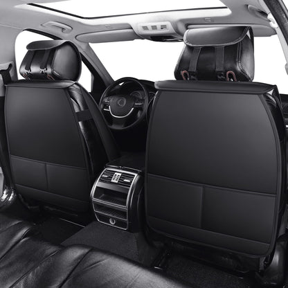 Udpomb Auto Vordersitzbezüge Kunstleder Schwarz Rhombus Paar