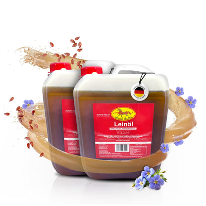 Scheidler horse-direkt Leinöl für Pferde, Hunde & Katzen 2x 5 Liter, Ergänzungsfuttermittel