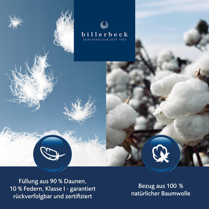 Billerbeck E04 Gold Edition Winter-Daunendecke - 135x200 cm