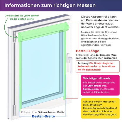 SchattenFreude Thermo-Rollo mit Kassette nach Mass, weiss