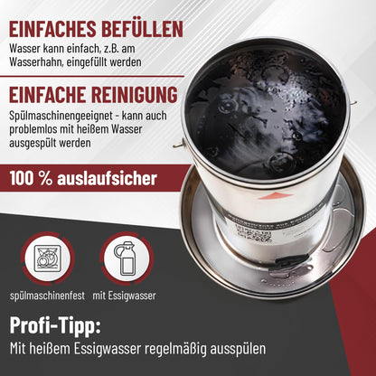 Robust Hühnertränke Geflügeltränke 4L Edelstahl - Beheizbar