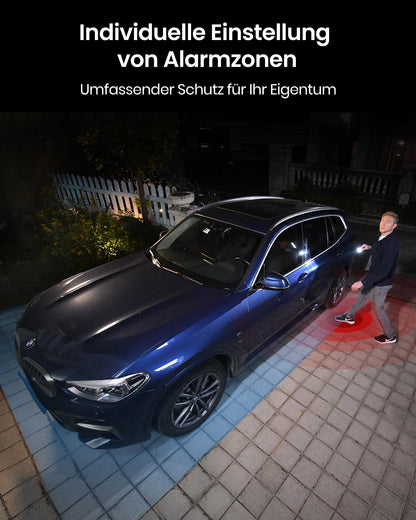 AOSU 2K Überwachungskamera Aussen Set: 4 Akku-Kameras + 32GB Basis