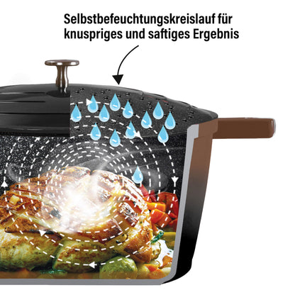 STONELINE Cocotte Aluguss Bräter Induktion – 32 cm Roségold