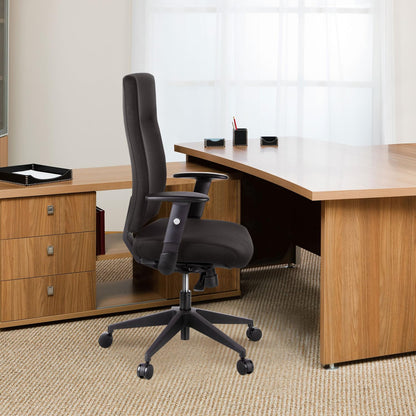 hjh OFFICE PRO-TEC 300 Profi Bürodrehstuhl Stoff Schwarz
