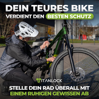 TITANLOCK Faltschloss Fahrradschloss mit Zahlenschloss und Halterung