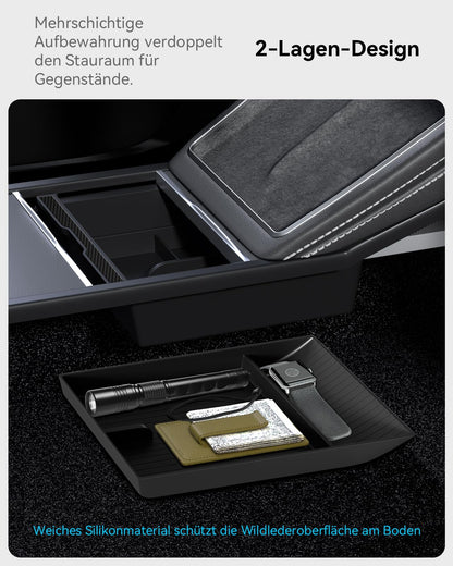 VIHIMAI Mittelkonsole Organizer Set 4-teilig, Tesla Model Y Juniper