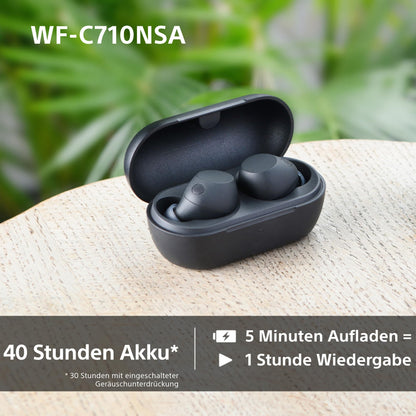 Sony WF-C710NSA Truly Wireless Noise Cancelling Earbuds schwarz