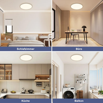 ONDTA LED Deckenleuchte Dimmbar IP54 - Rund Ø45cm