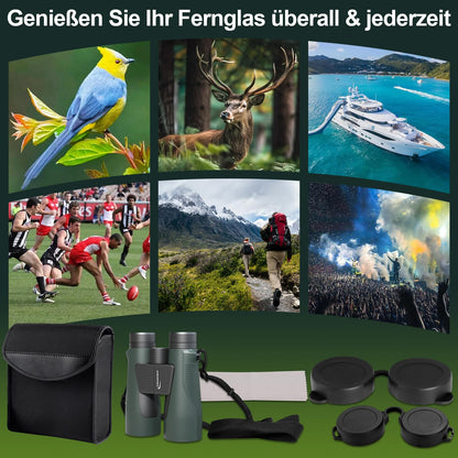 Aurosports 15x56 HD Fernglas Grosses Sichtfeld für Erwachsene - Grün