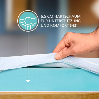 WENDRE Kaltschaum Matratzentopper 180x200cm - Fest, 7cm