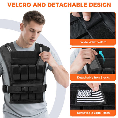 BAGAIL Gewichtsweste – Verstellbare Fitness-Weste für Krafttraining