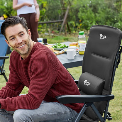 PORTAL Campingstuhl Faltbar – Rücken verstellbar, 160kg Alu