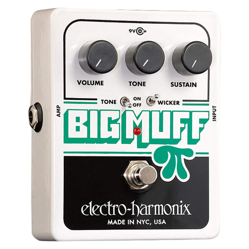 Electro Harmonix Big Muff Pi with Tone Wicker Gitarrenverzerrer, graues Pedal. Verzerrt Gitarre: Starker Sustain, Tone Wicker.