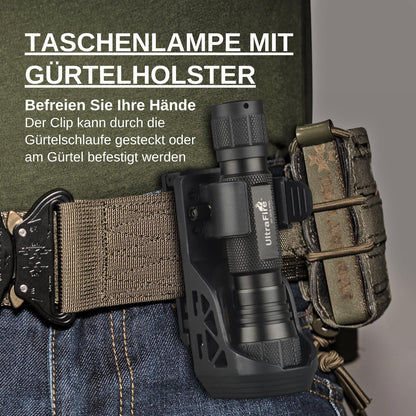 UltraFire WF-501B PRO Taktische Taschenlampe 1200 Lumen mit Holster