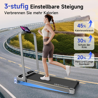 YPOO Laufband Walking Pad – klappbar mit Steigung für Zuhause und Büro