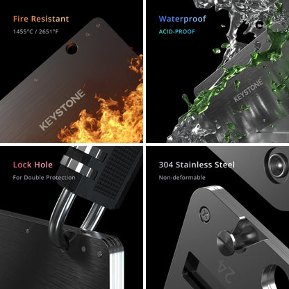 KEYSTONE Tablet Crypto Seed Storage – 24 Wörter Edelstahl