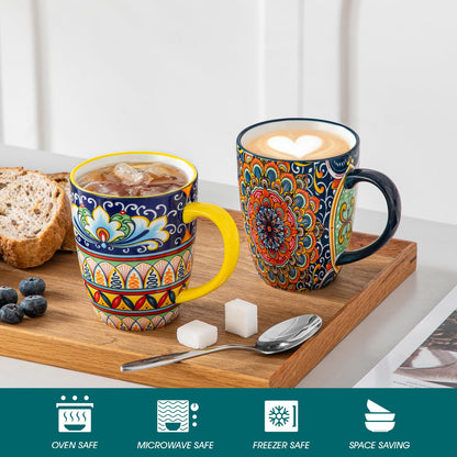 vancasso SIMI Kaffeetassen Set 6er, Porzellan Kaffeebecher 360 ml