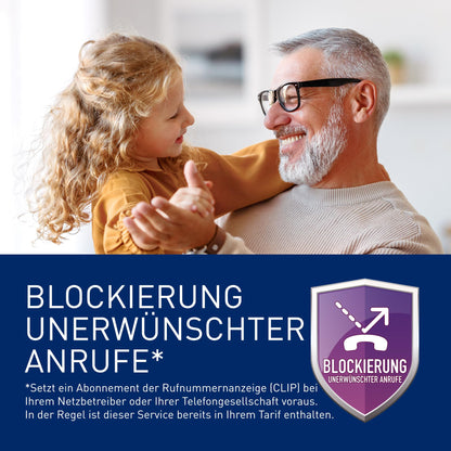 Panasonic KX-TGU133EXB Schnurlostelefon AB – 3 Mobilteile, Schwarz