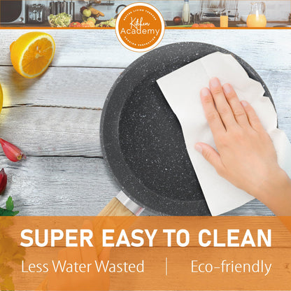 Kitchen Academy Topf- & Pfannenset 12tlg Antihaft Induktion – Grau