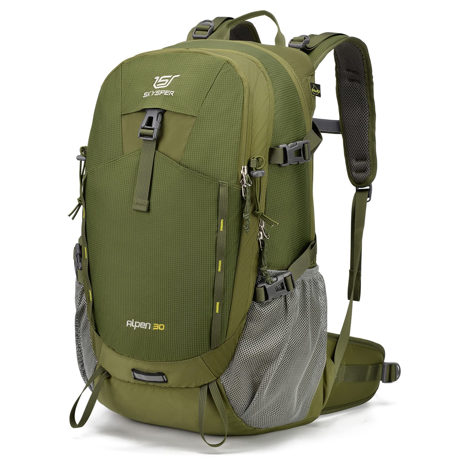 SKYSPER Wanderrucksack 30L, wasserfest, mit Netzrücken und Hüftgurt