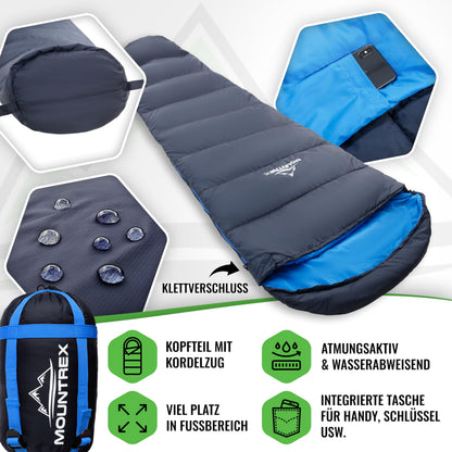 MOUNTREX Sommerschlafsack, Mumienschlafsack, ultraleicht, 760 g