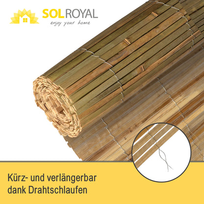 Sol Royal SolVision B89 Bambus-Sichtschutzmatte 140 x 600 cm
